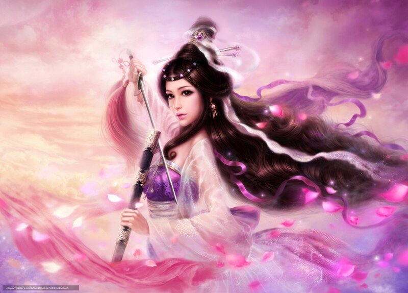 Fantasy warrior with sword