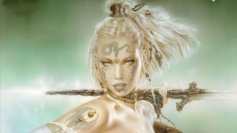 fantasy warrior with tattoos