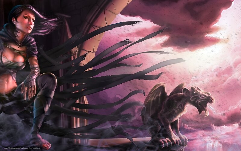 fantasy warrior with tentacles