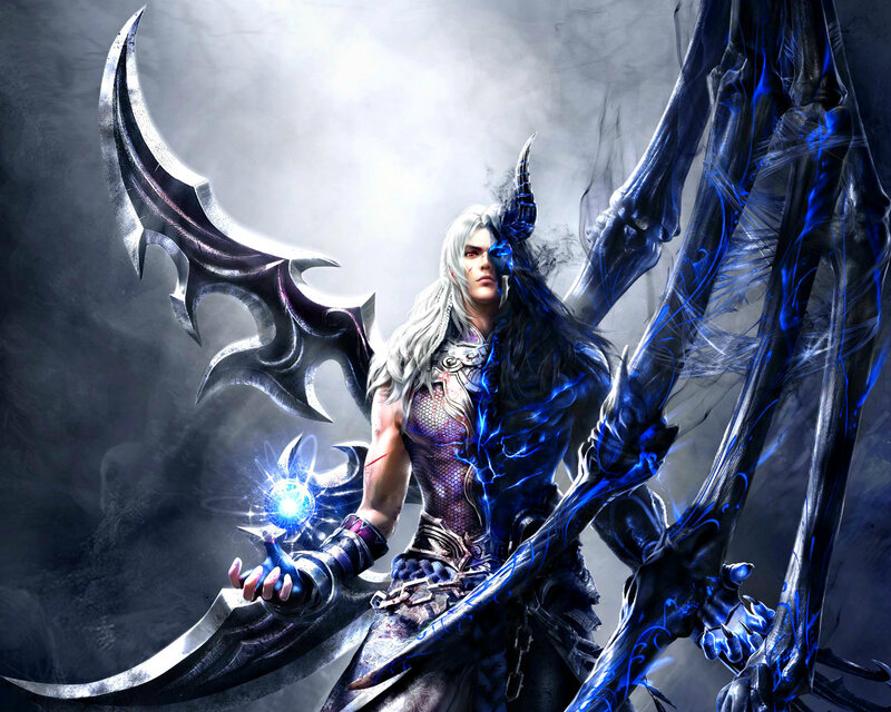 Fantasy Warrior with Wings — Black