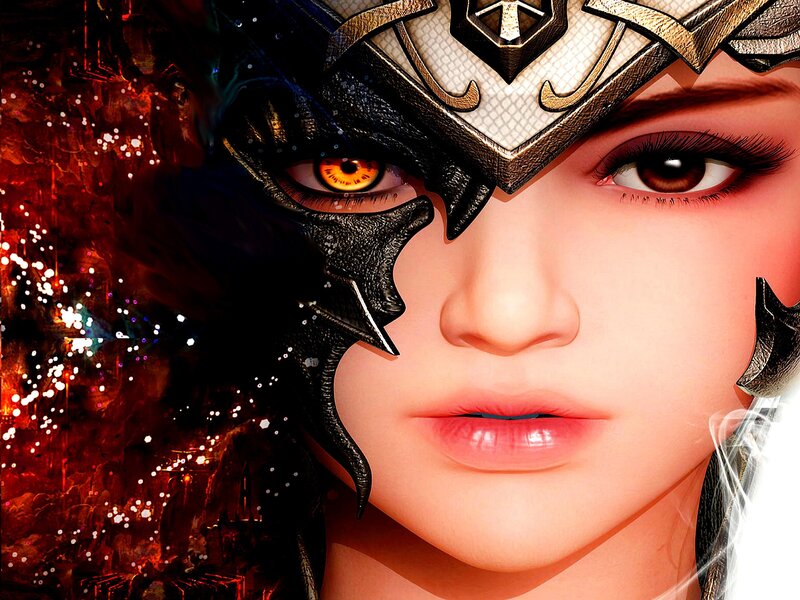 fantasy warrior woman portrait
