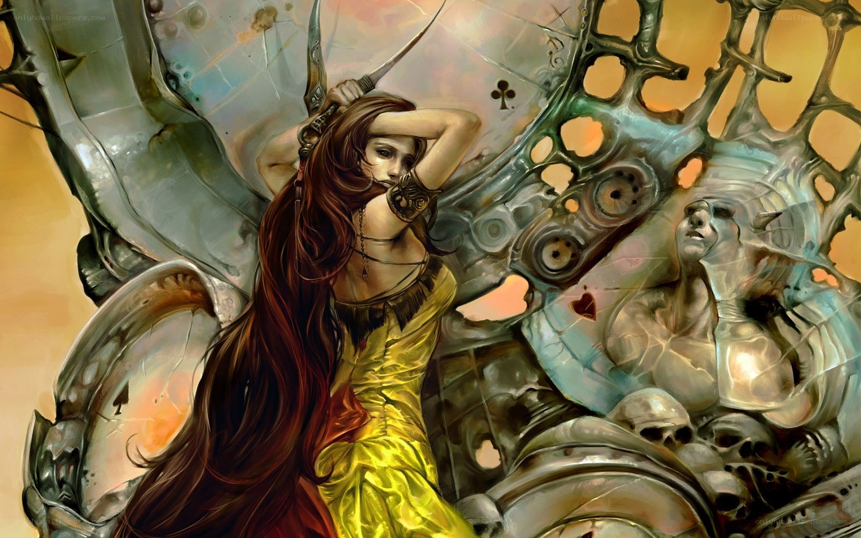 fantasy warrior woman with sword