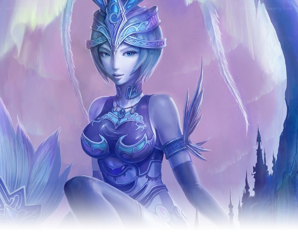 fantasy warrior woman with wings