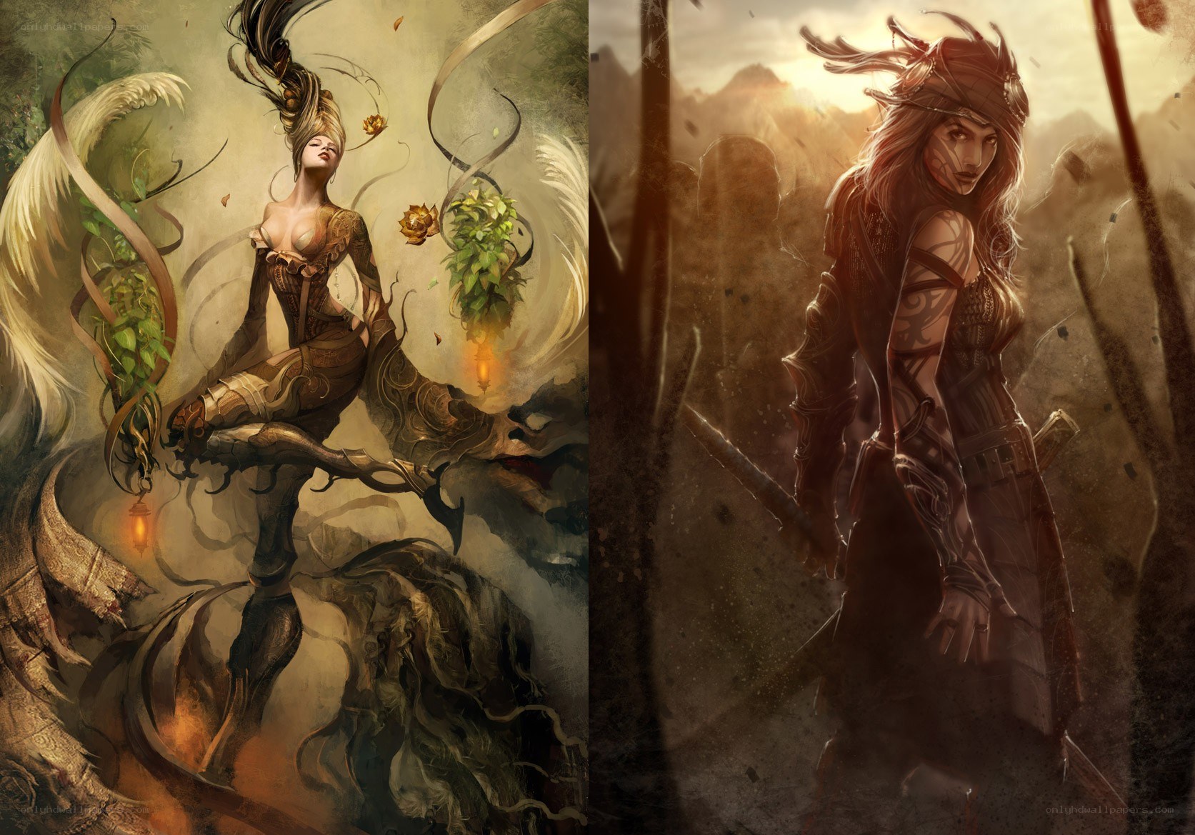 Fantasy warrior women art