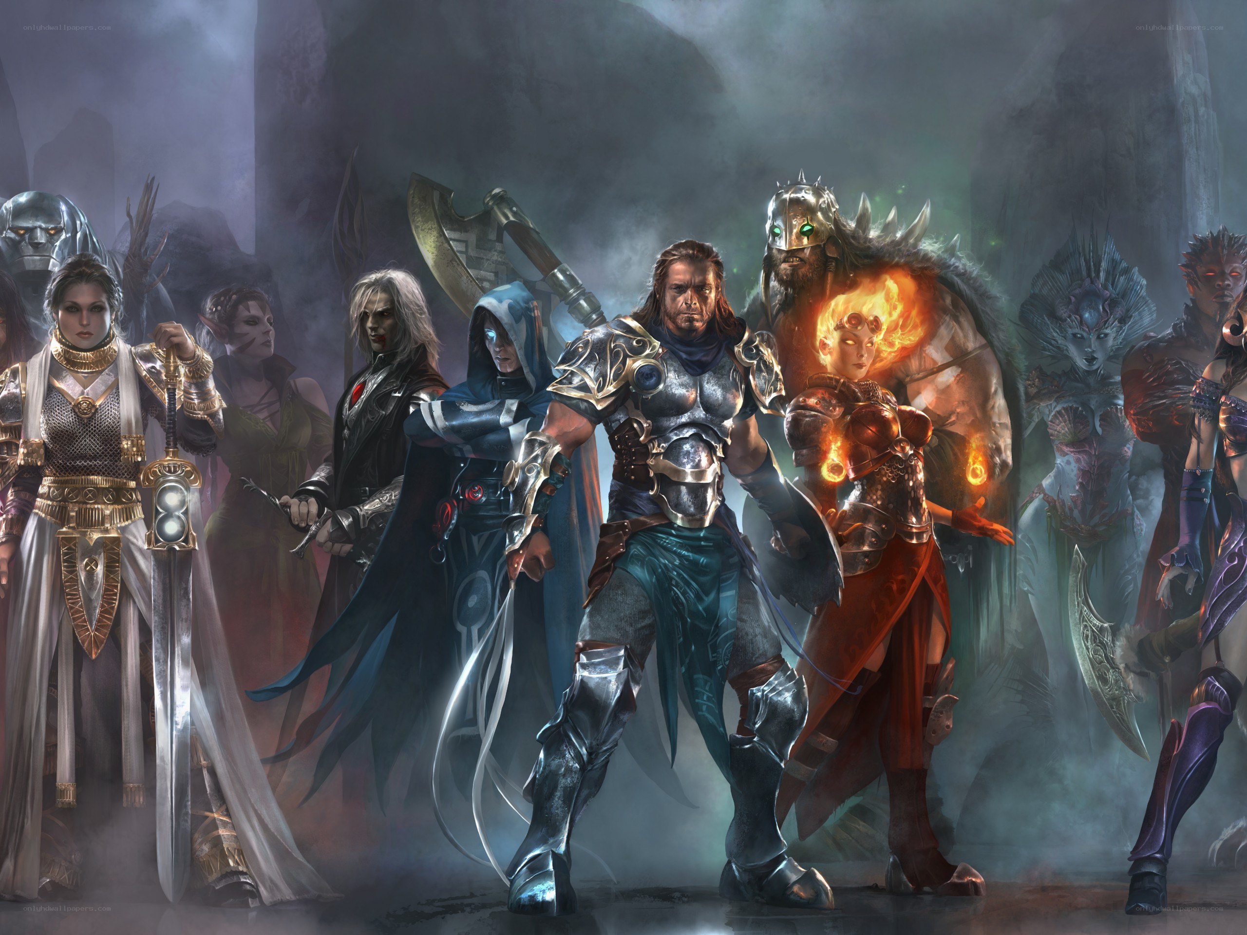 Fantasy warriors group portrait