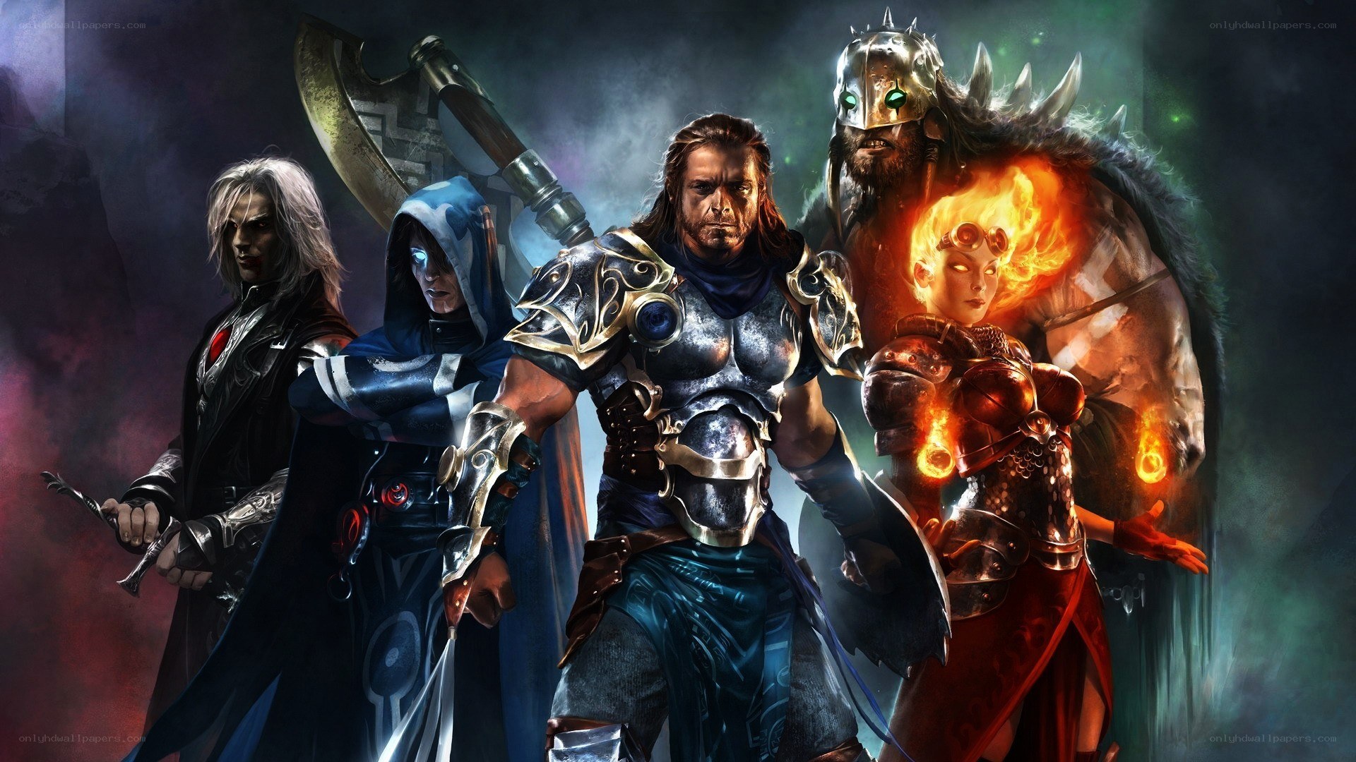 fantasy warriors group portrait