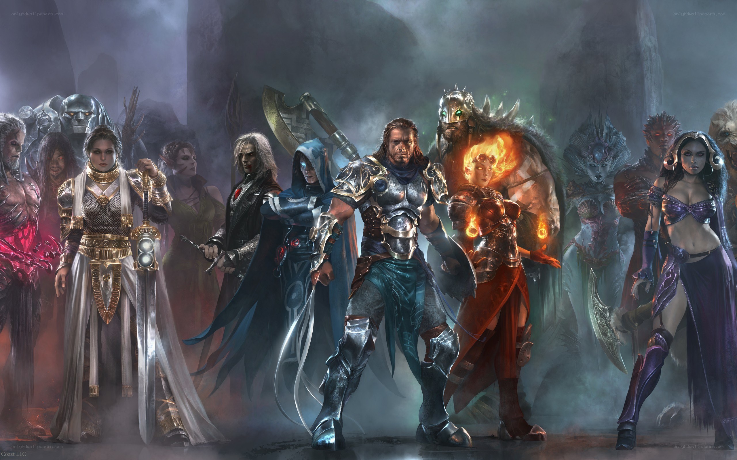 Fantasy warriors group portrait