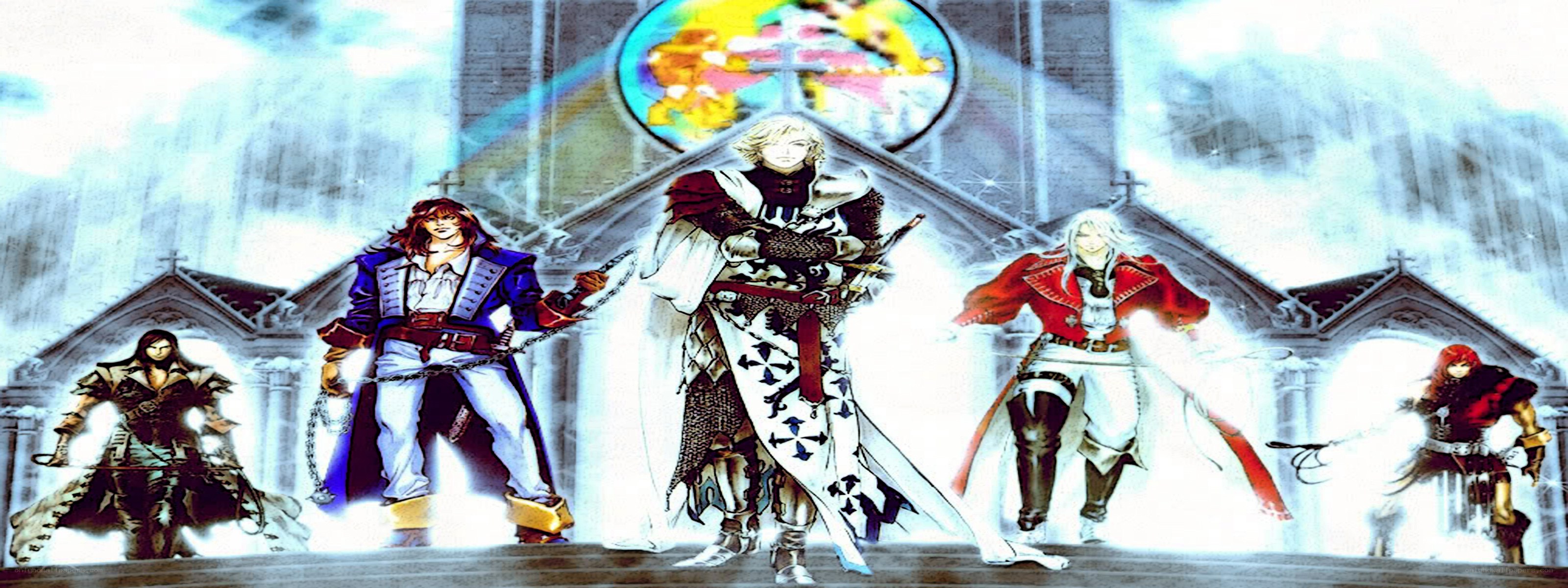 Fantasy warriors in a cathedral