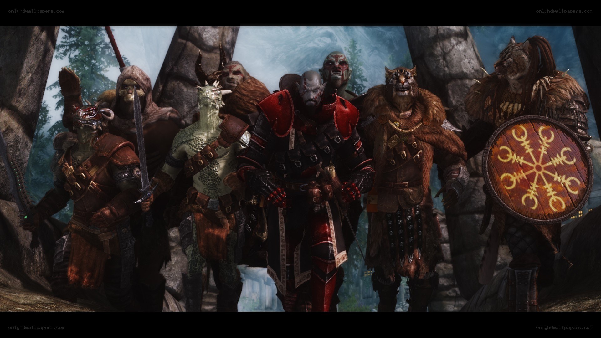 fantasy warriors in a forest