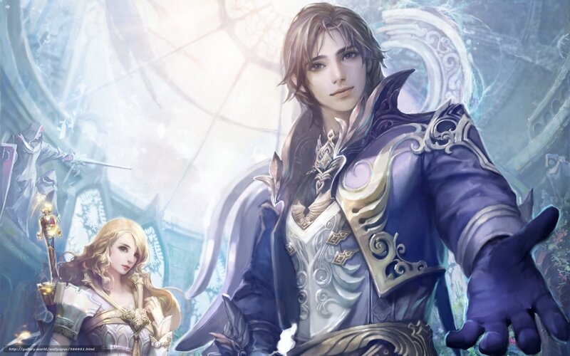 fantasy warriors in a magical hall