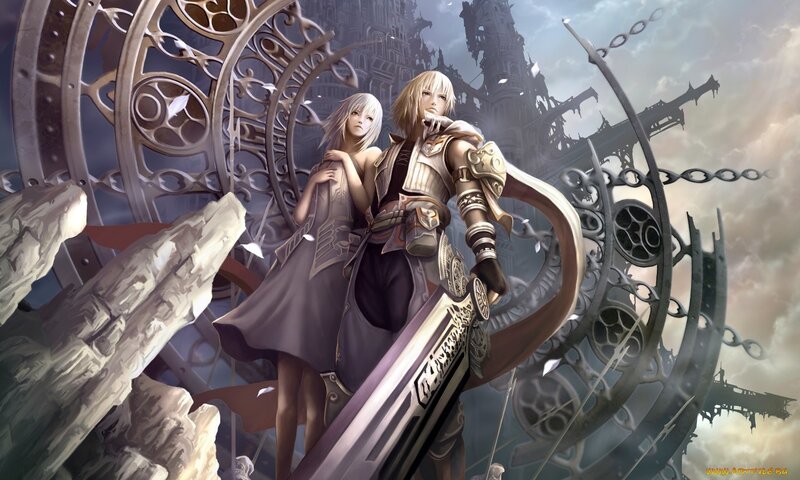 fantasy warriors in a mechanical world