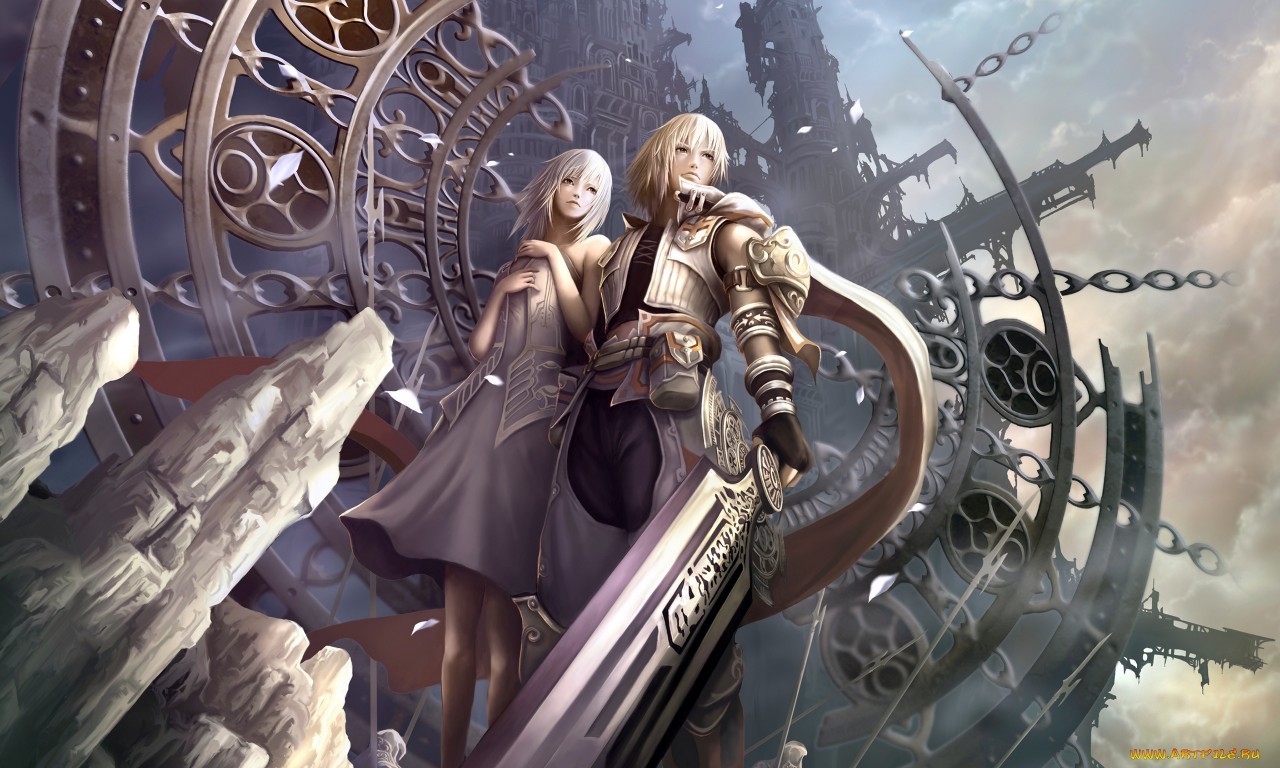 fantasy warriors in a mechanical world