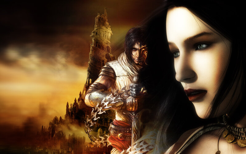 fantasy warriors in a ruined city