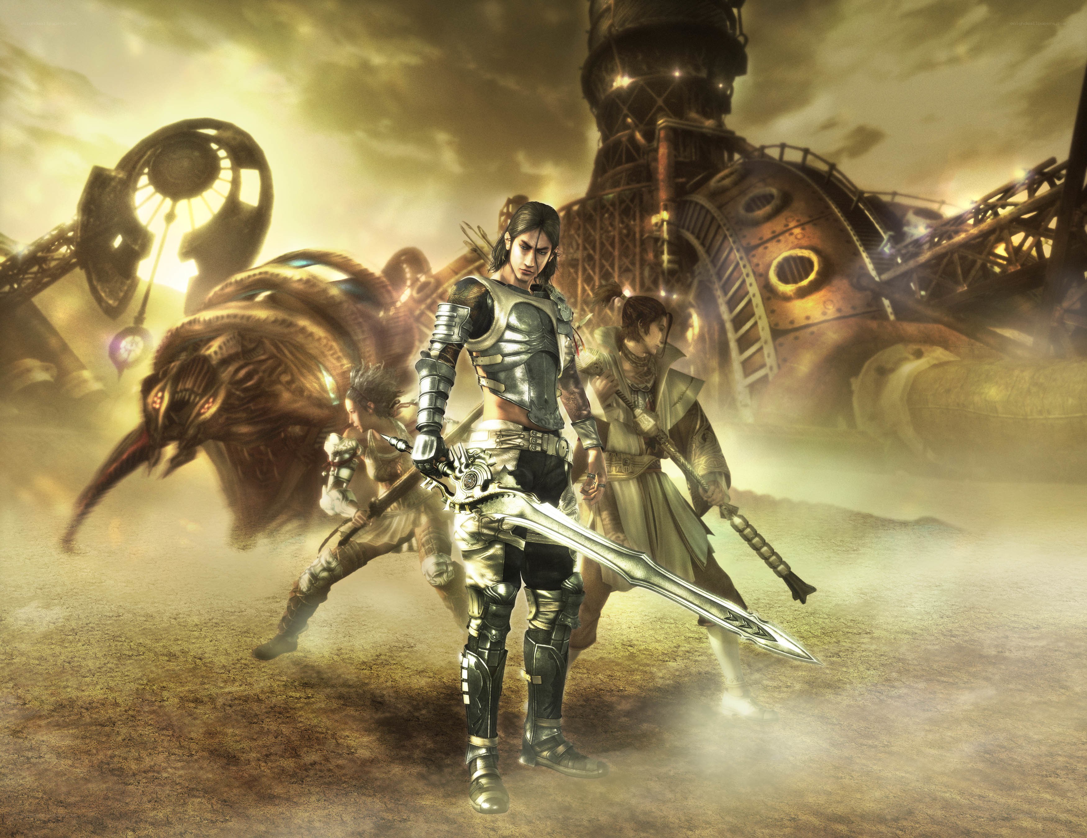 Fantasy warriors in a steampunk world