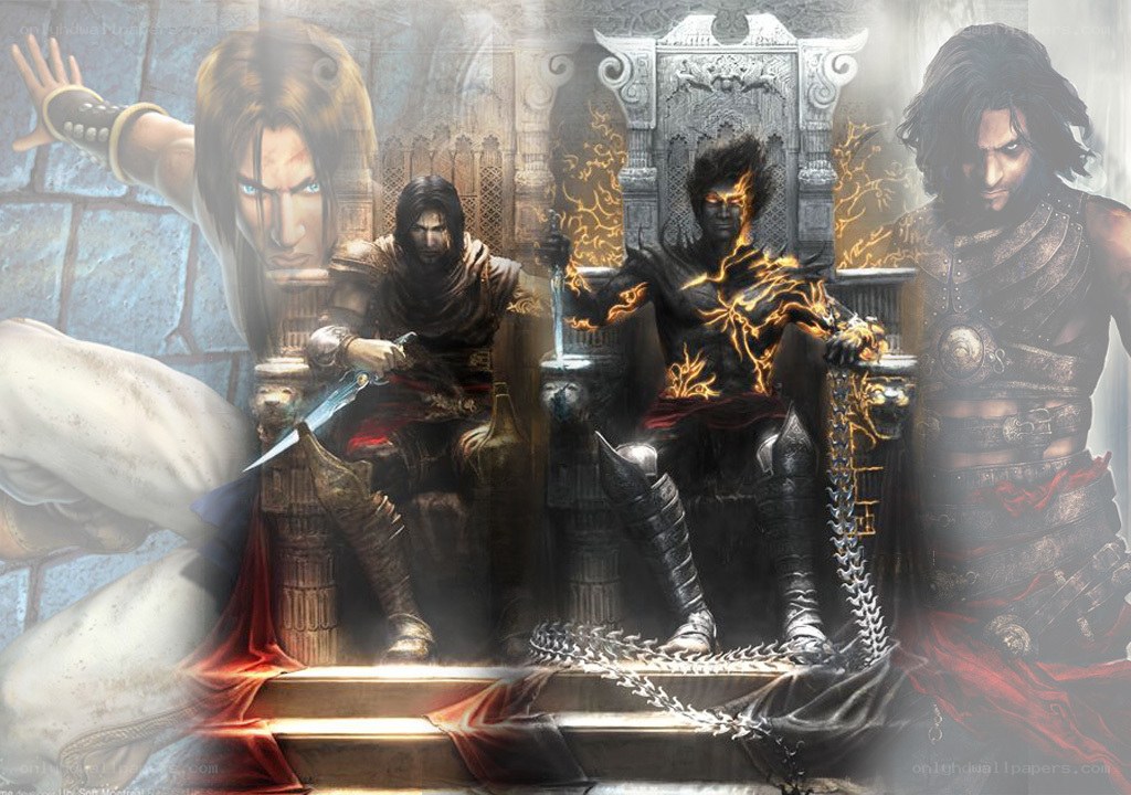 Fantasy warriors in a throne room