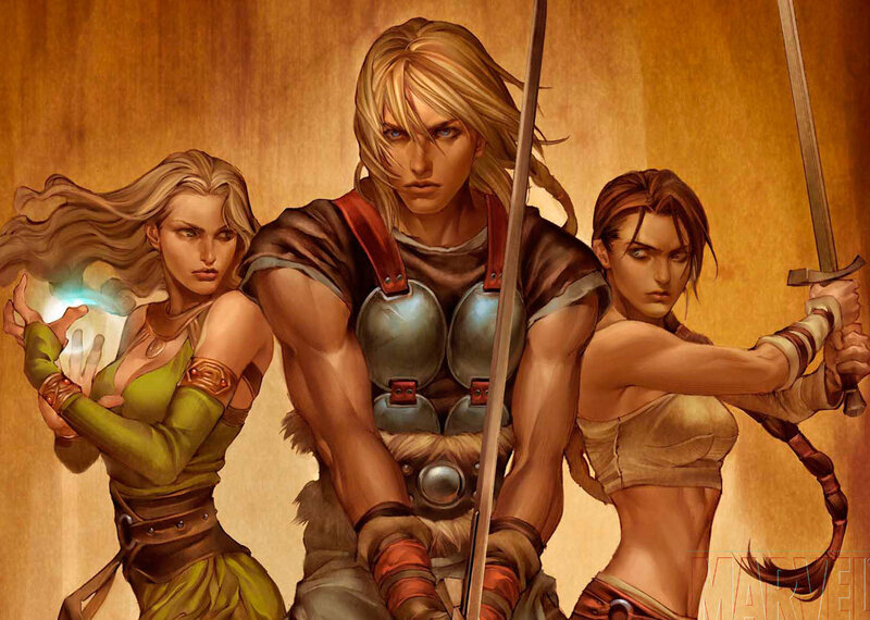 fantasy warriors in action
