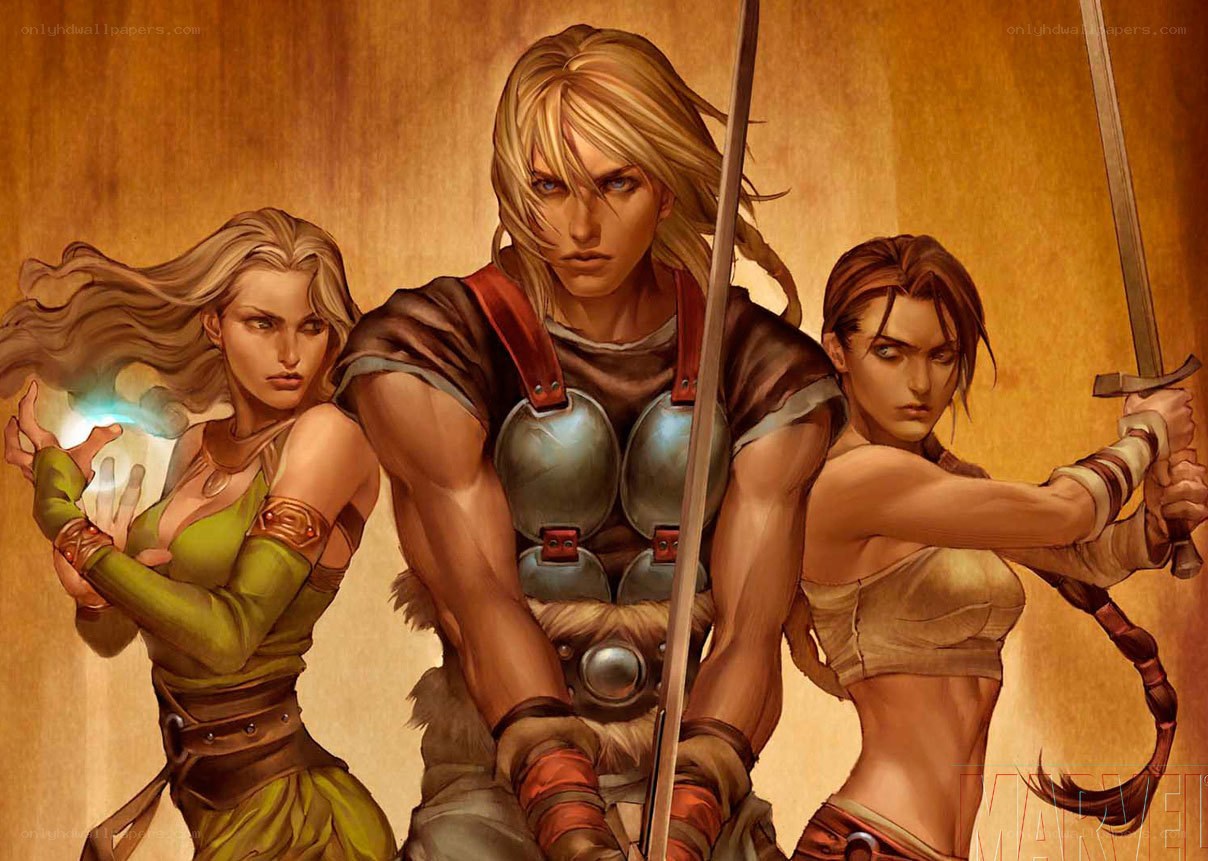 fantasy warriors in action