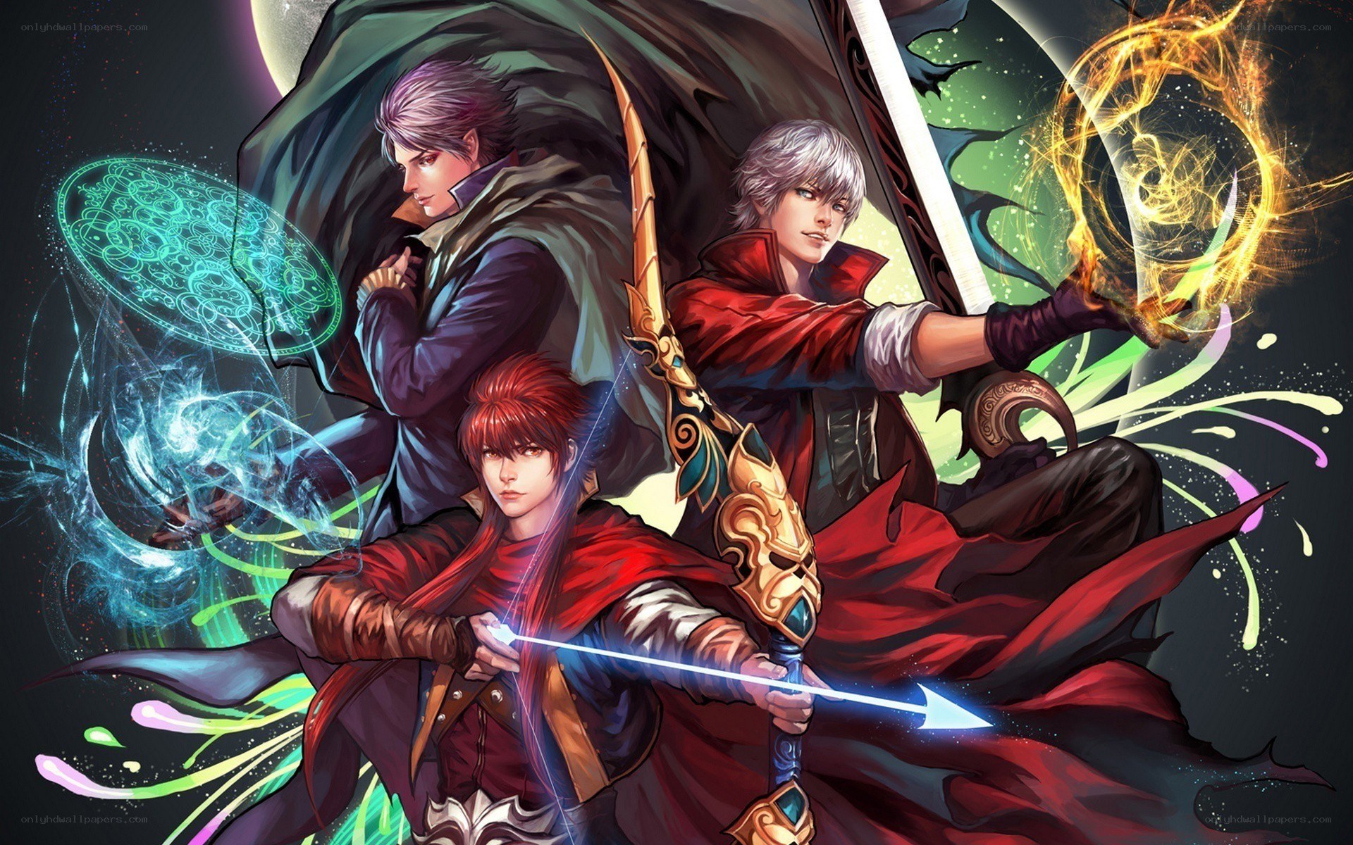 Fantasy warriors in action