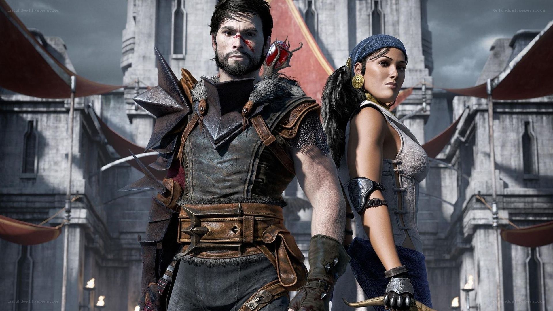 fantasy warriors in armor