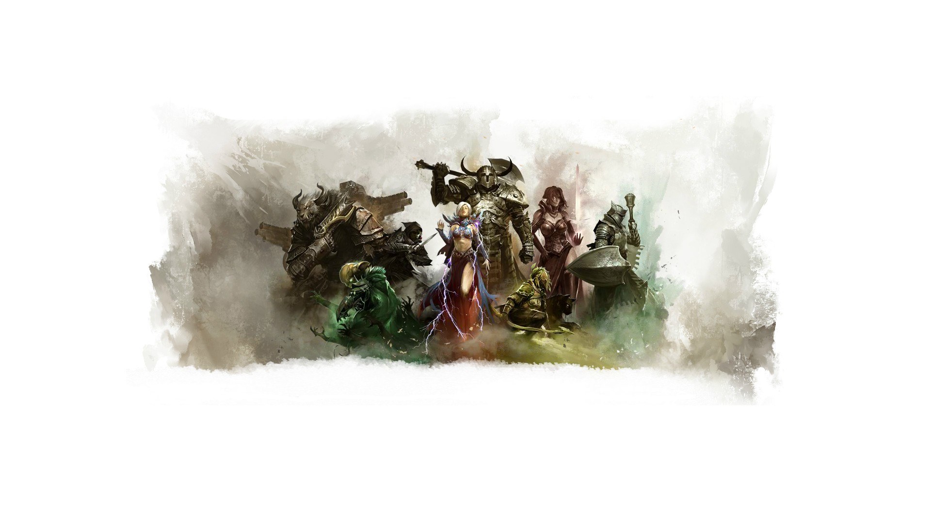 Fantasy warriors in battle