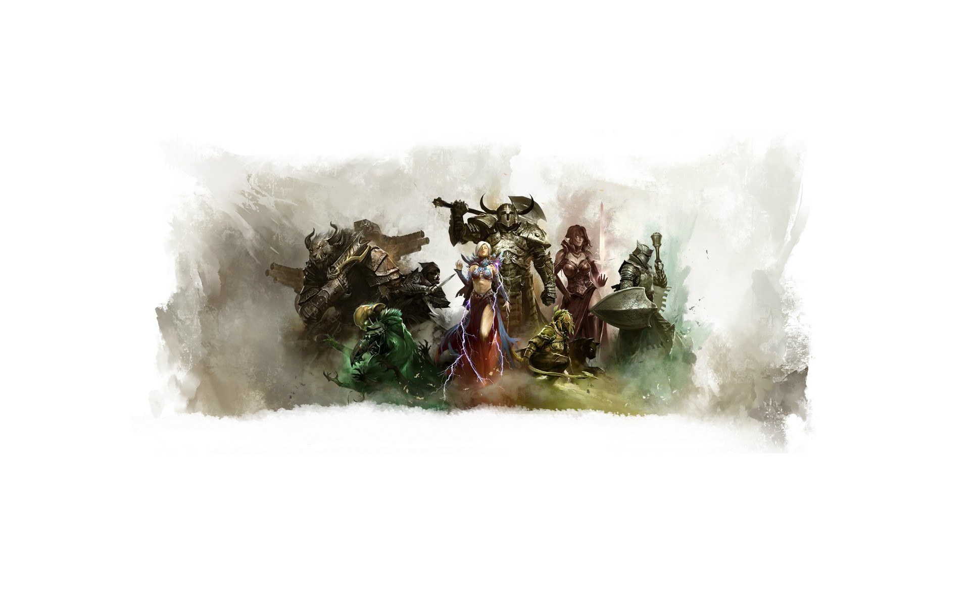 Fantasy warriors in battle