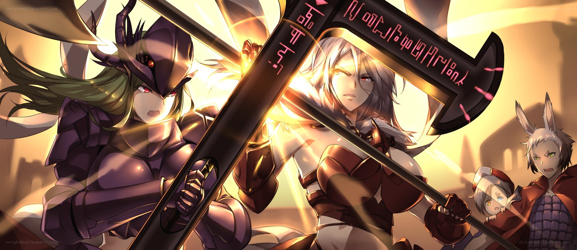 Fantasy warriors in battle