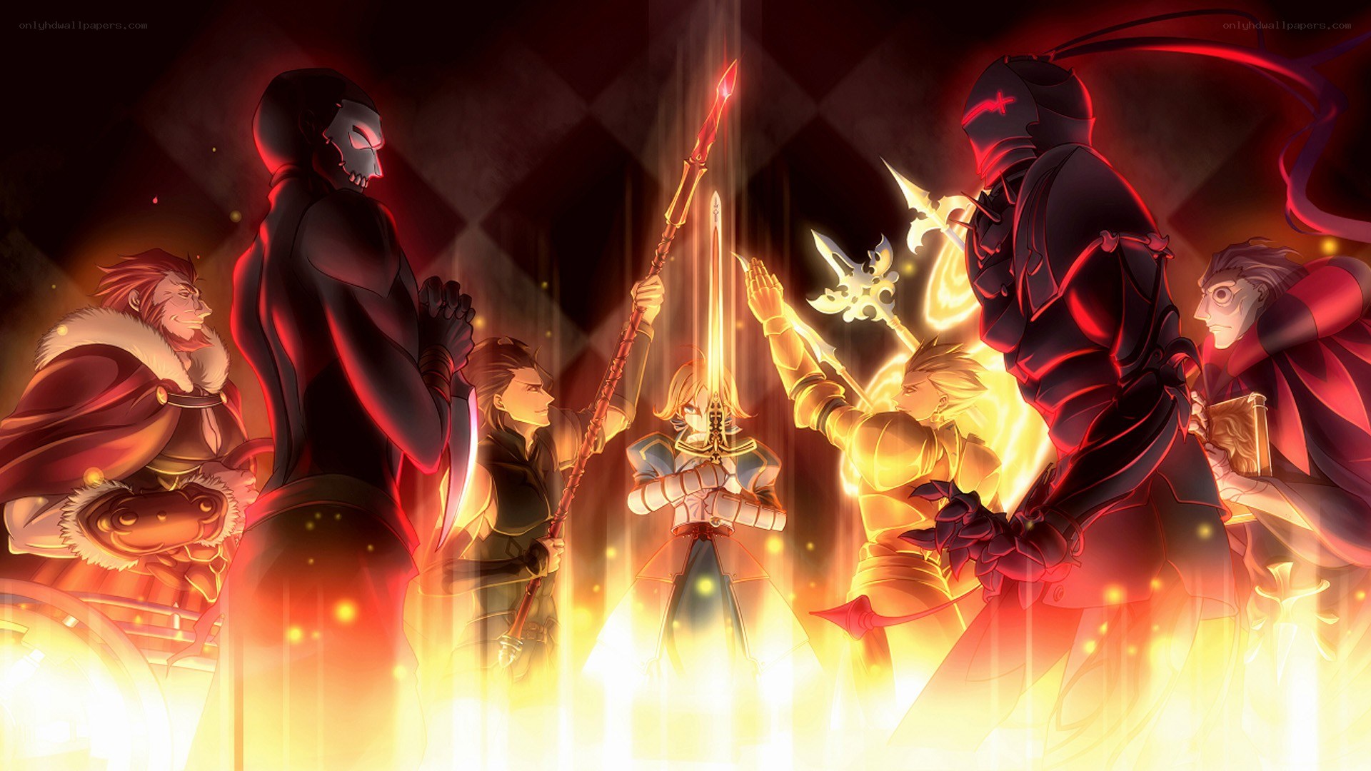 Fantasy warriors in battle
