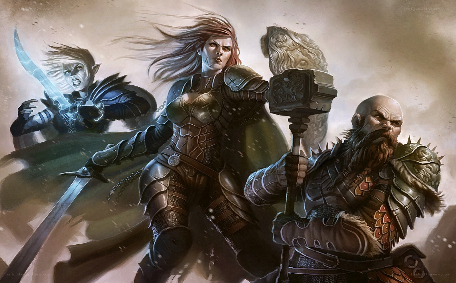 fantasy warriors in battle
