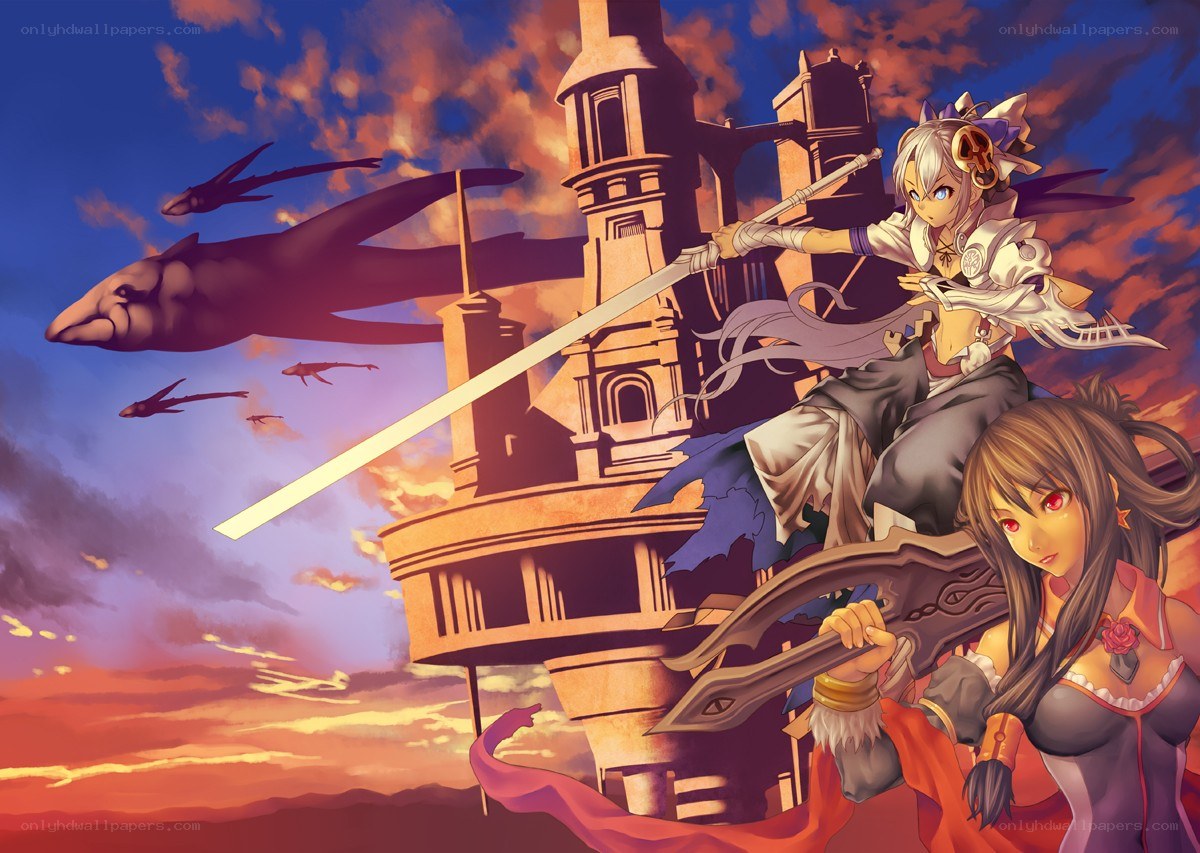 Fantasy warriors in battle