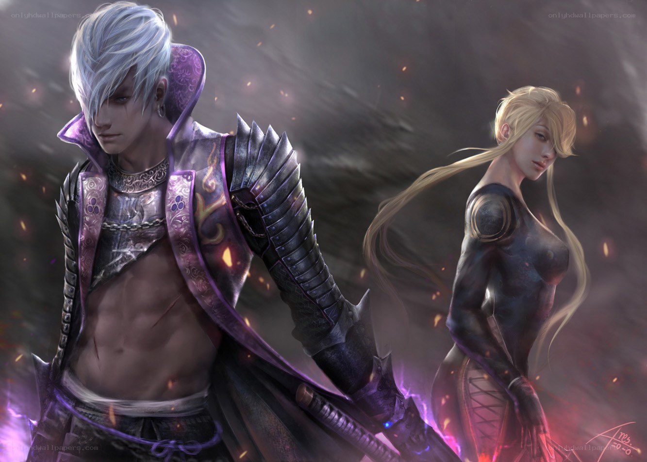 fantasy warriors in battle