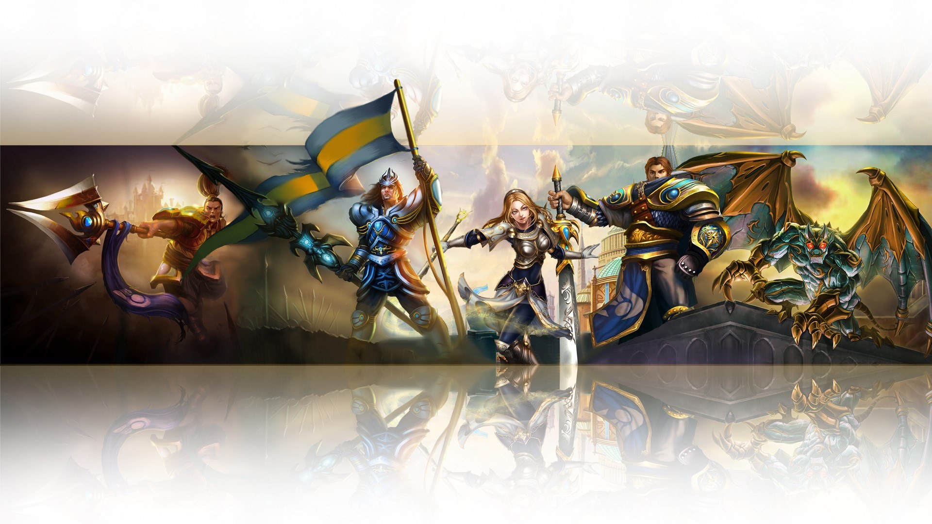 fantasy warriors in battle