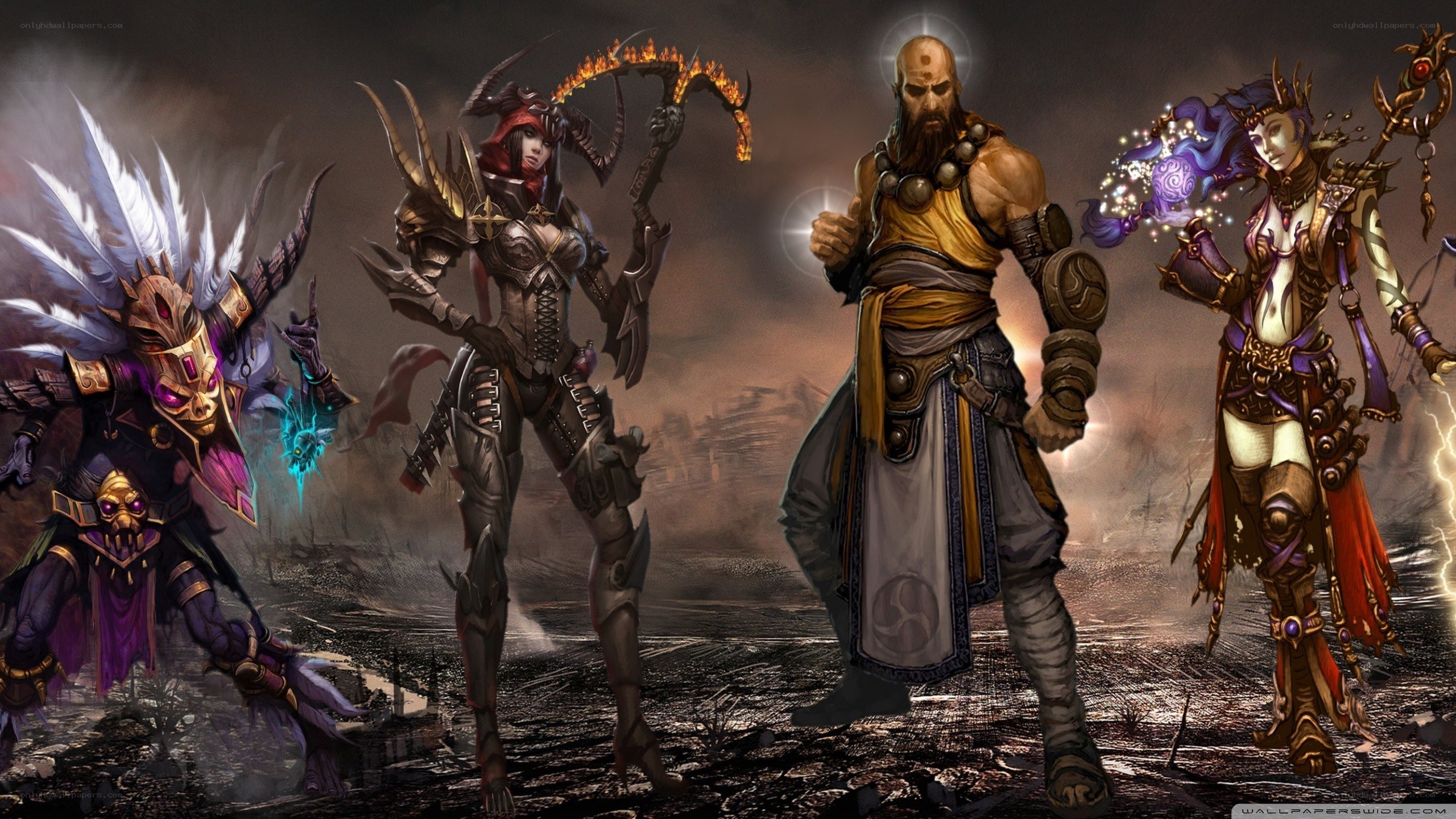 Fantasy warriors in battle