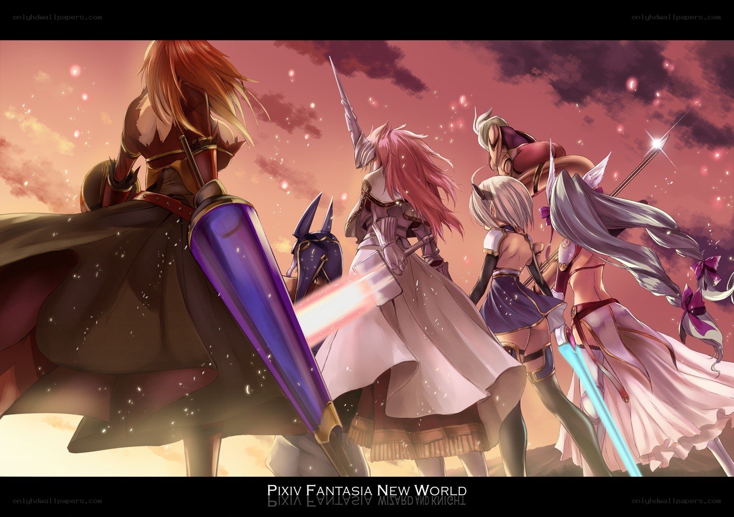 Fantasy warriors in battle