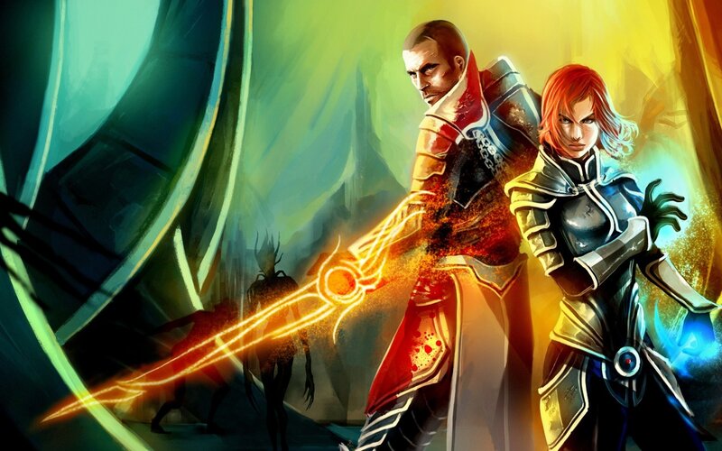 fantasy warriors in battle