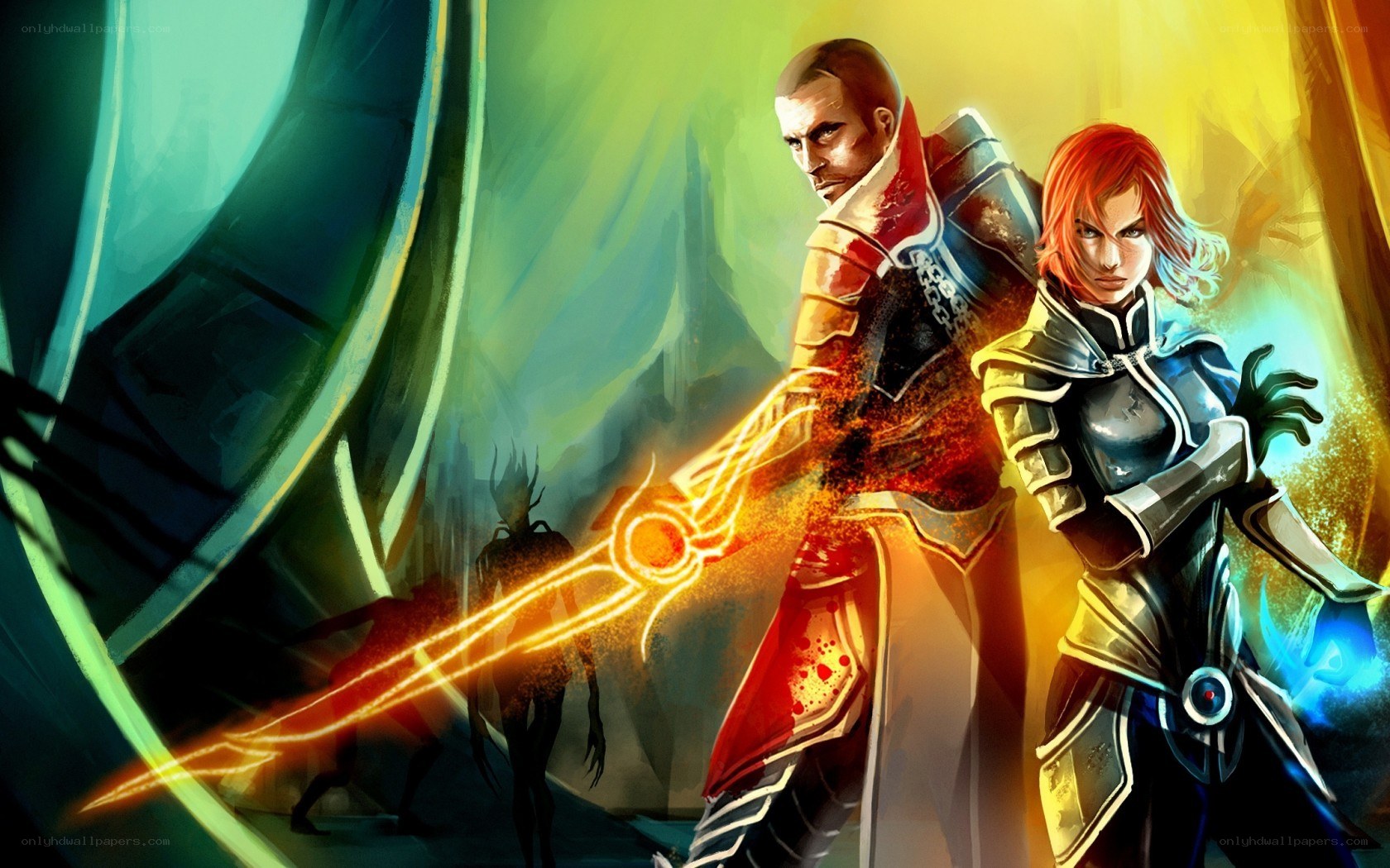 fantasy warriors in battle