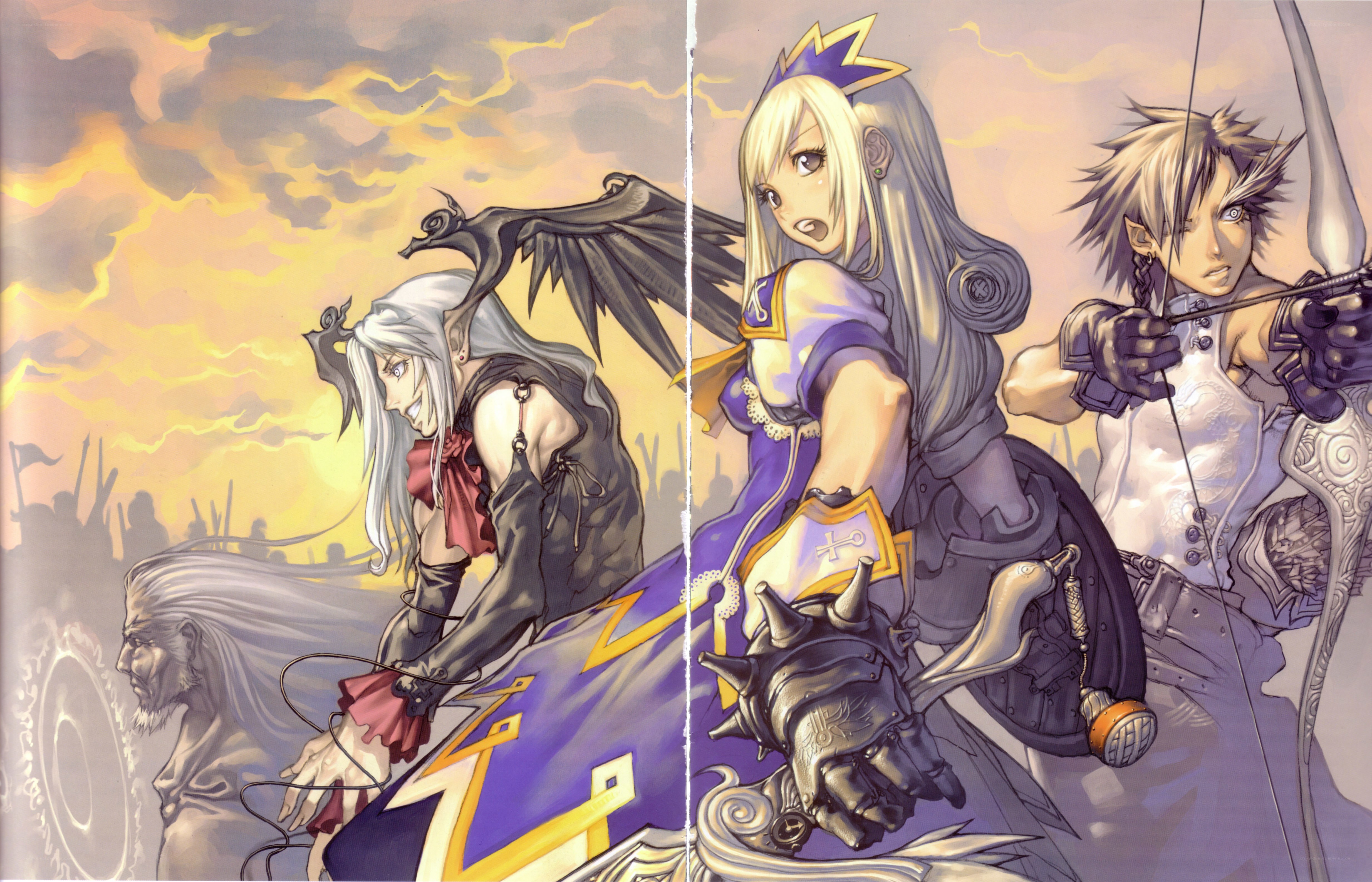 fantasy warriors in battle