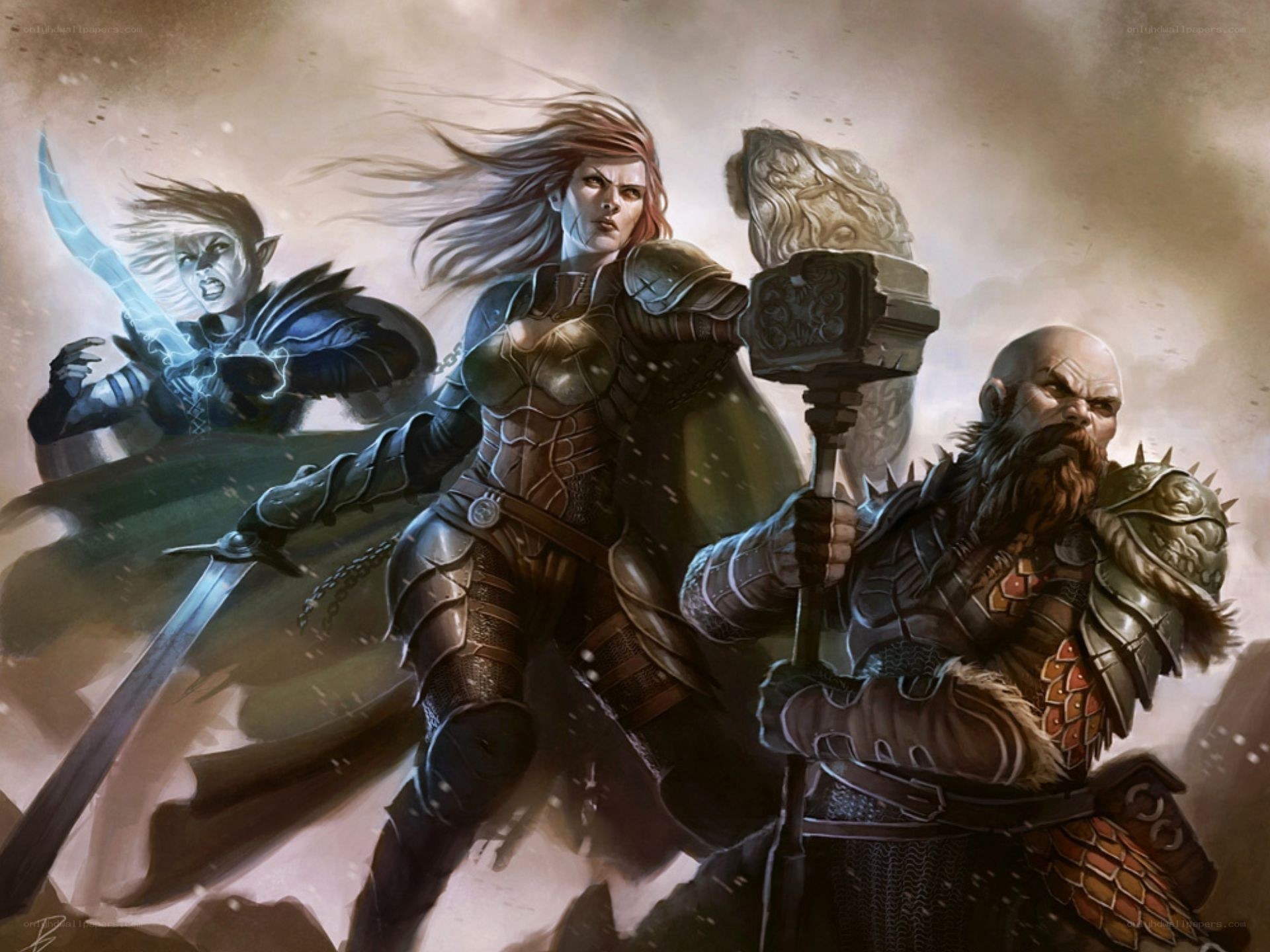 fantasy warriors in battle