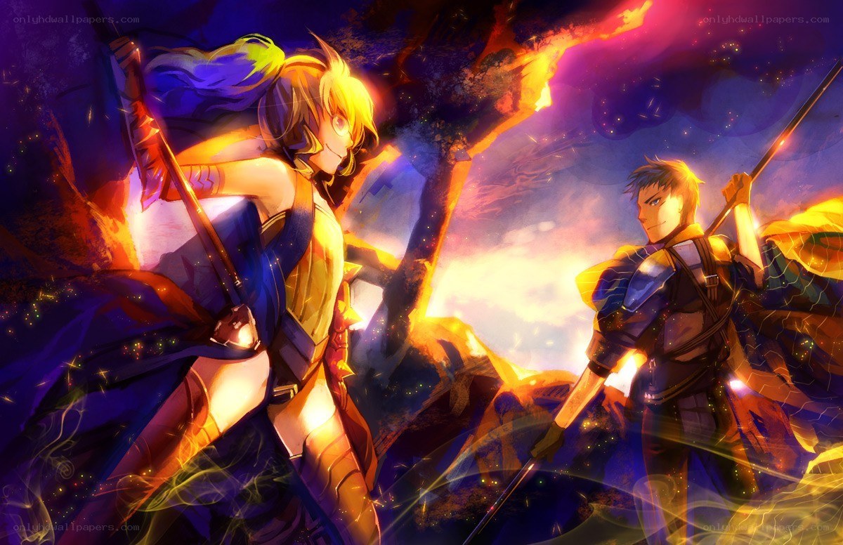 Fantasy warriors in battle