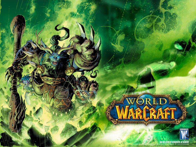 Fantasy Warriors in Battle — Green, Dramatic, Comic