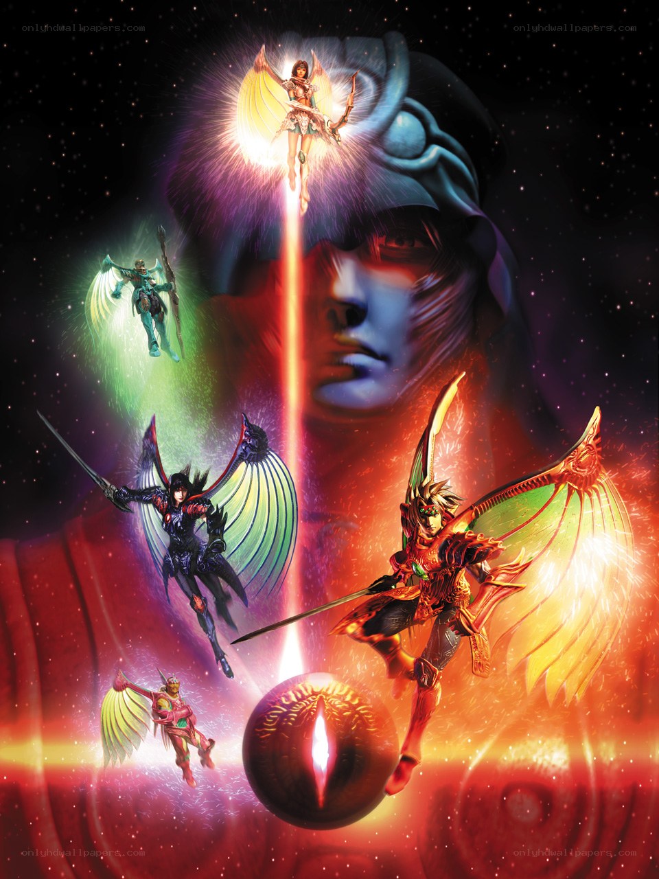 Fantasy warriors in cosmic battle