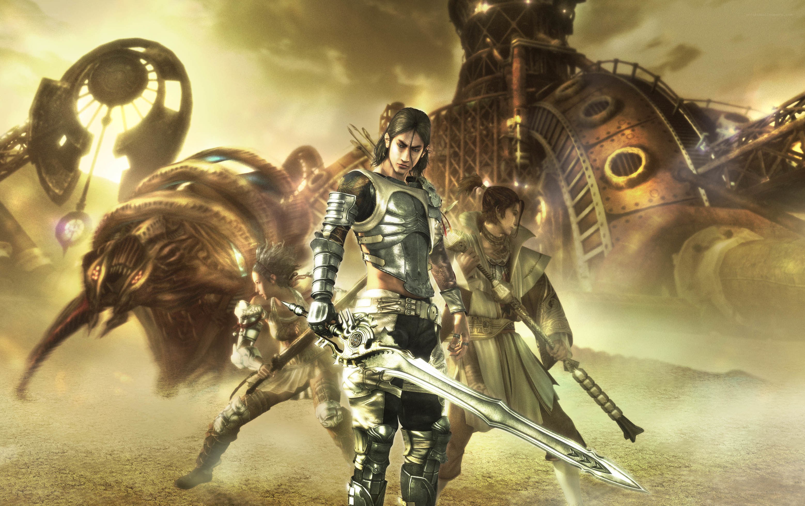 fantasy warriors in desert