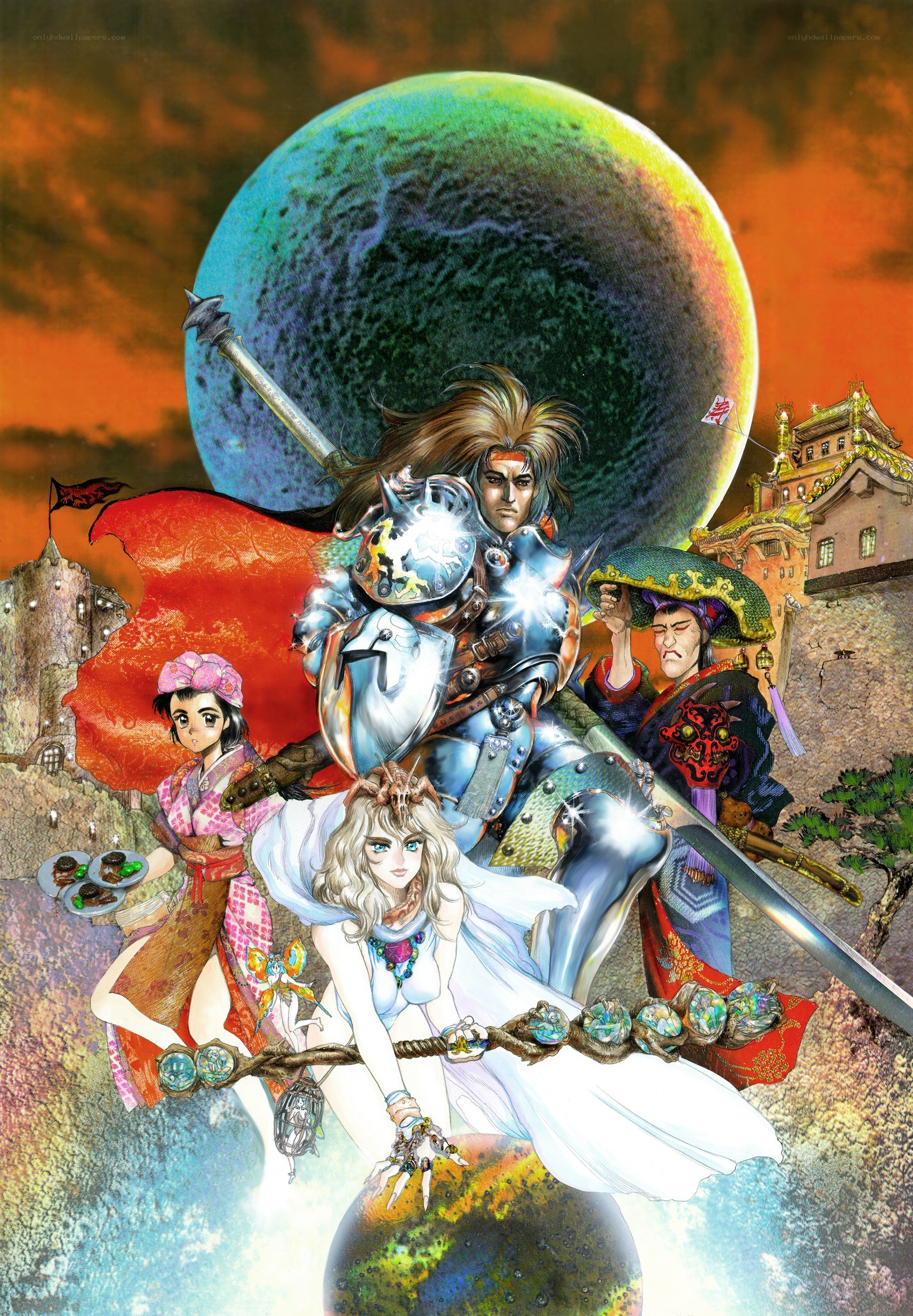 Fantasy warriors in epic battle