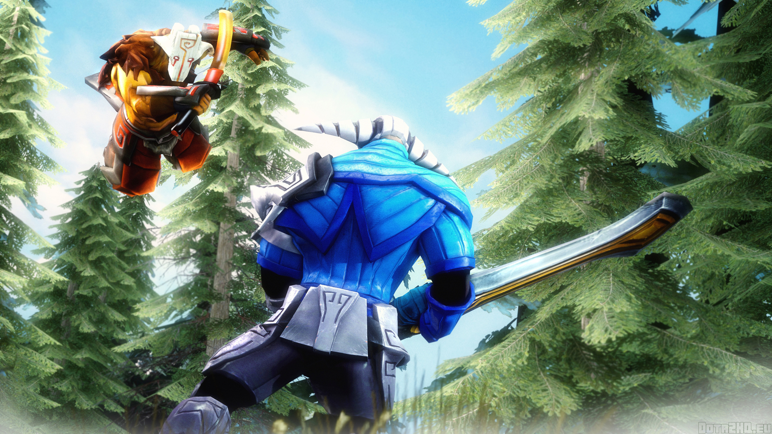 fantasy warriors in forest battle