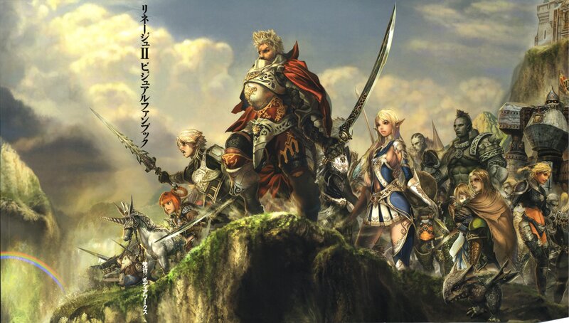 Fantasy Warriors on Cliff — Blue