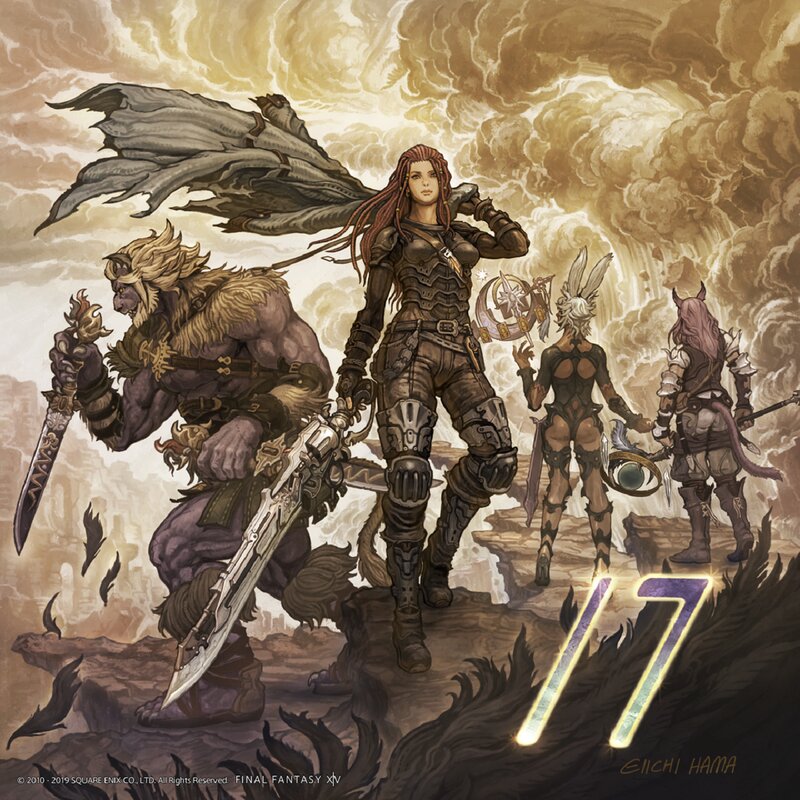 Fantasy Warriors on Cliff — Brown