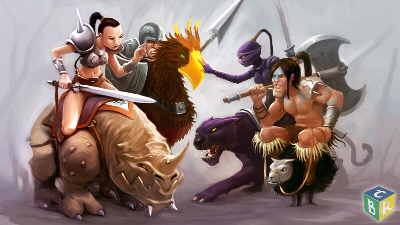 Fantasy Warriors on Mounts