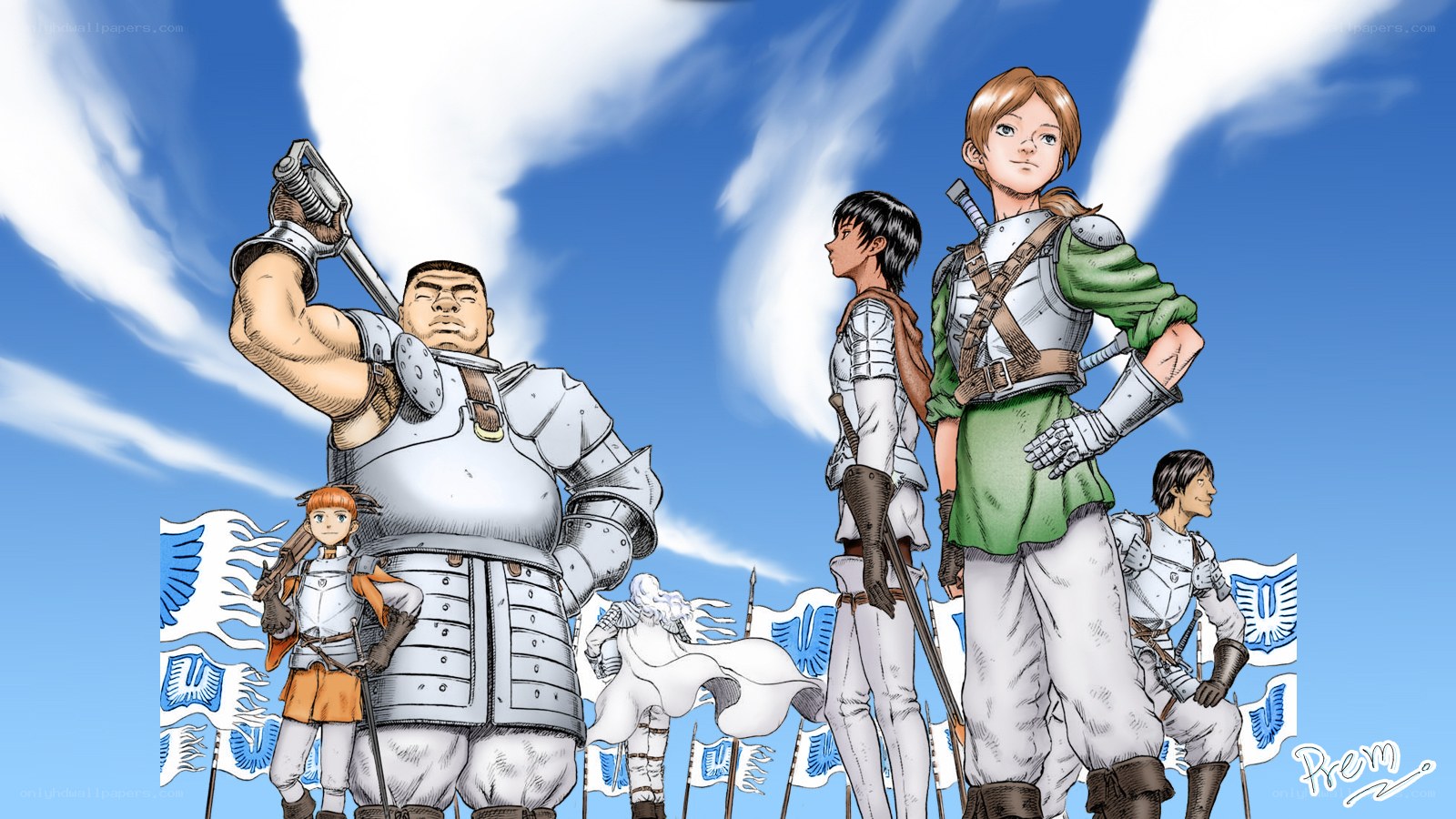 Fantasy warriors stand ready