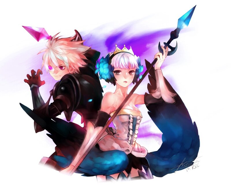 Fantasy warriors with spears