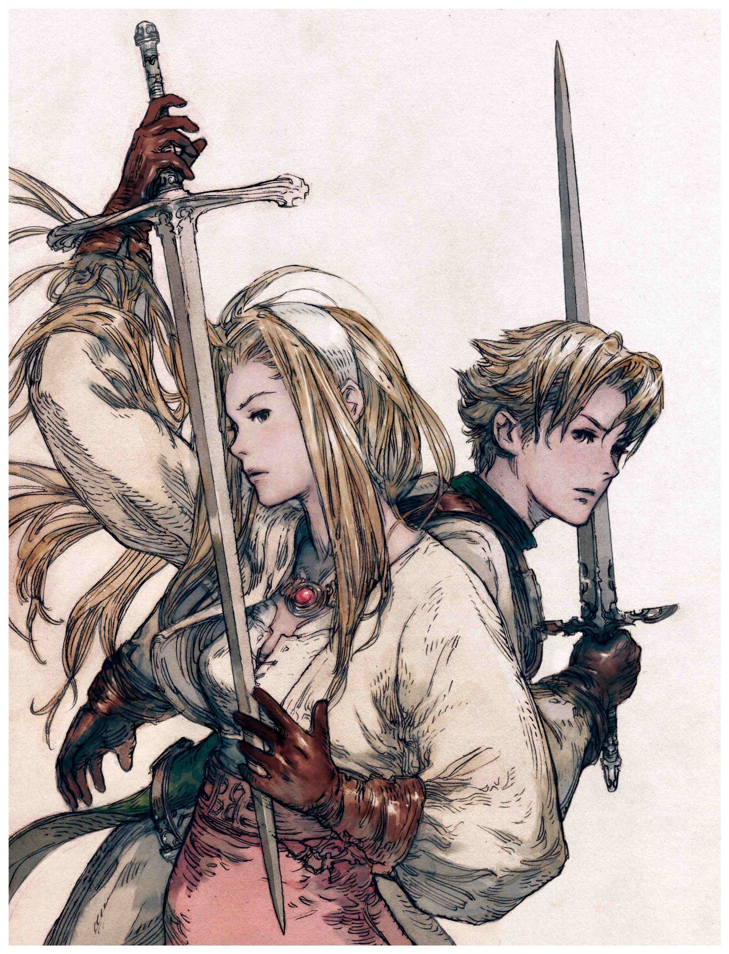 fantasy warriors with swords