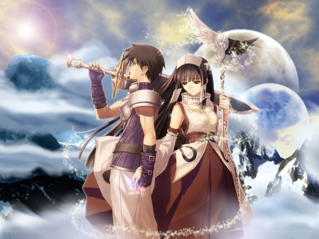 fantasy warriors with swords